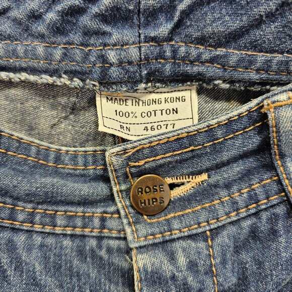 VTG Rose Hips Jeans Womens Measures 26x31 Dark Wash Zipper Pocket Relaxed - Picture 7 of 11